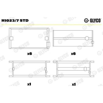 Kuva GLYCO H1023/7 STD Kampiakselin Laakeri