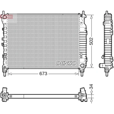 Kuva DENSO DRM20125 Jäähdytin 673 516 34