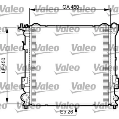 Kuva VALEO 735504 Jäähdytin Alumiini 450 26 Jäähdytysrivat juotetut KIA: cee‘d I Farmari, Hatchback