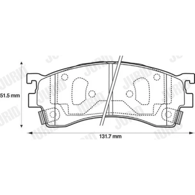 Kuva JURID 572434J Jarrupalat akustisella kulumavaroittimella Ilman tarvikkeita MAZDA: 626 V Hatchback, Sedan, 323 F 6