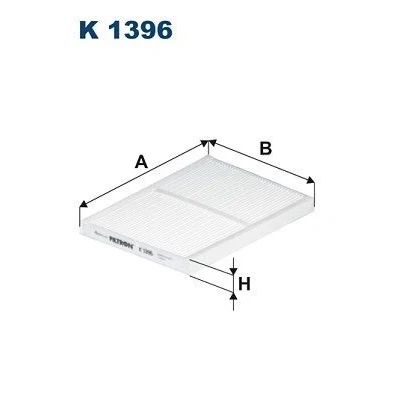 Kuva FILTRON K 1396 Raitisilmasuodatin Hiukkassuodatin 271mm 197mm 21mm
