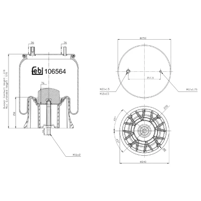 Kuva FEBI BILSTEIN 106564 Metallipalje, ilmajousitus