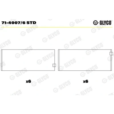 Kuva GLYCO 71 4007/6 STD Kiertokangen Laakeri MERCEDES BENZ: Sprinter 3.5 T Bussi, E sarja modell, Viano