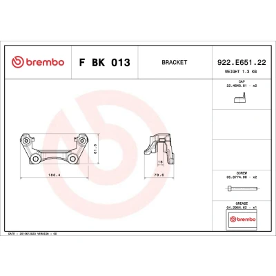 Kuva Jarrusatulasarja BREMBO F BK 013
