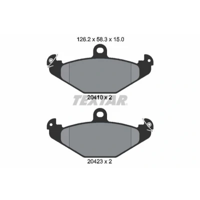 Kuva TEXTAR 2041001 Jarrupalat Ei kulumisenilmaisimelle RENAULT: LAGUNA 1 Grandtour, ESPACE 3,