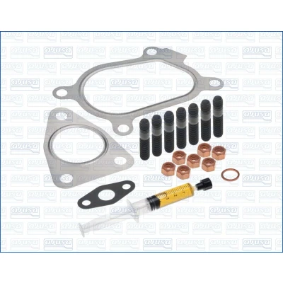 Kuva AJUSA JTC11238 Asennussarja Turboahdin with studs, syringe oil Tiivisteillä asennusohjeella OPEL: Vivaro A Van, Combi