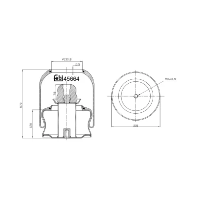 Kuva Metallipalje, ilmajousitus FEBI BILSTEIN 45664