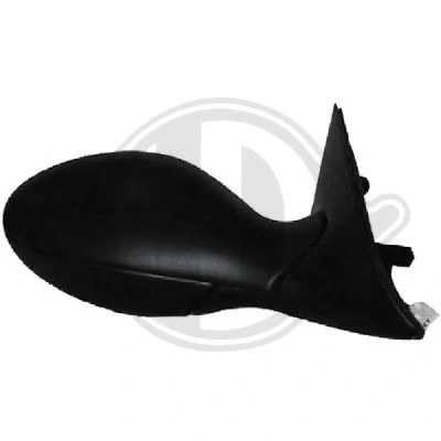 Kuva Ulkopeili Diederichs 3050224 Oikea Musta Rakeinen sähkö peilinsäädölle, Lämmitettävä, Peili, kokonainen, Lämpötilan tunnistimella, sinisävyinen, Kuper
