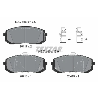 Kuva Textar 2641701 Jarrupala, levyjarru