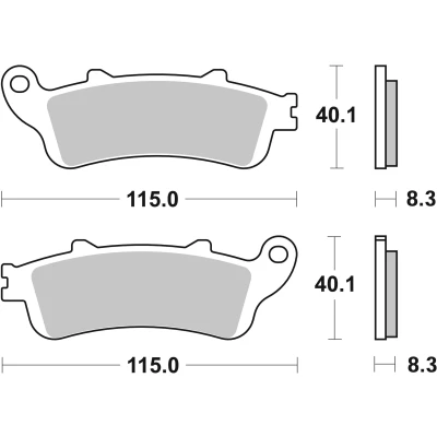 Kuva BREMBO Sinter Maxi Scooter 07072XS Jarrupalat Edessä ja takana
