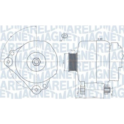 Kuva MAGNETI MARELLI 063731992010 Laturi 14V 140A AUDI: A4 B8 Sedan, A5 Sportback