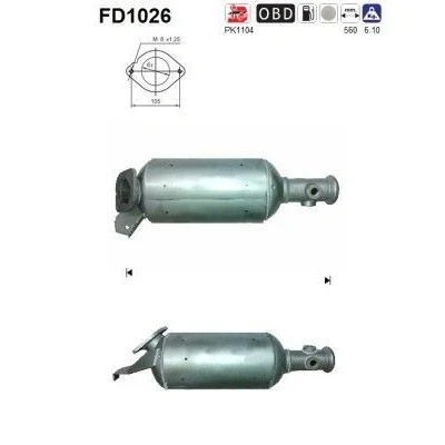 Kuva AS FD1026 Hiukkassuodatin Kordieriitti