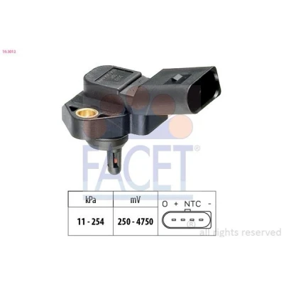 Kuva FACET 10.3012 Paineilma Anturi, Korkeus Made in Italy OE Equivalent VOLKSWAGEN: Golf 4