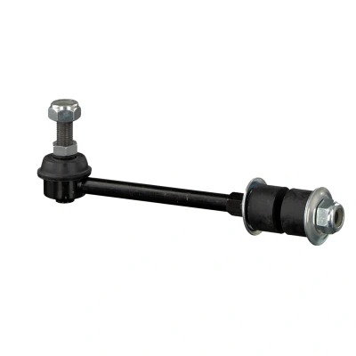 Kuva FEBI BILSTEIN 42579 Koiranluu Taka akseli, vasen, oikea M10 x 1,25 mutterilla, aluslaatat, laakerilla Teräs Musta NISSAN: Primera Sedan