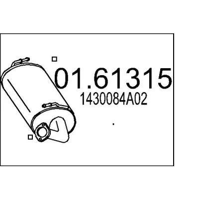 Kuva MTS 01.61315 Takaäänenvaimennin 845 SUZUKI: Jimny SUV