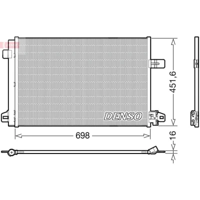 Kuva DENSO DCN32028 Ilmastoinnin Lauhdutin Vedenerottimella R 134a VOLKSWAGEN: Transporter 6 Bus