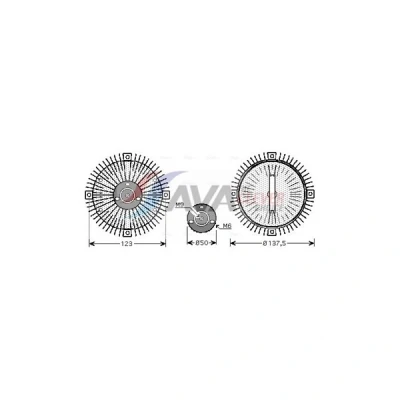 Kuva PRASCO VNC273 Viskokytkin AUDI: A6 C5 Avant, A4 B5 Sedan, B6 Avant
