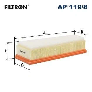 Kuva Ilmansuodatin, Oikea Filtron AP 119/8 mercedes benz OE 177 094 01 00 64, 00, A 64