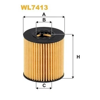 Kuva WIX FILTERS WL7413 Öljynsuodatin Suodatinpanos FORD: MONDEO 4 Turnier, FOCUS 2 Kombi, 3 PEUGEOT: 508 I SW, 206 Hatchback, 407 Sedan