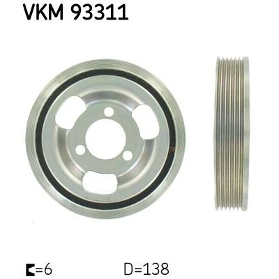 Kuva SKF VKM 93311 Kampiakselin Hihnapyörä 138 6 BMW: 3 Touring, 1 Hatchback, CITROËN: C5 III Farmari