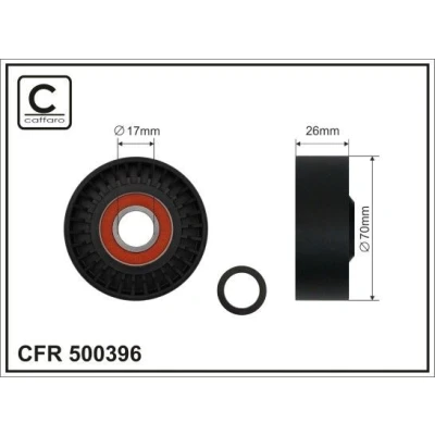 Kuva Kiristysrulla, moniurahihna HYUNDAI GRANDEUR, ix55, SONATA V, KIA OPIRUS, SORENTO I OE 252813C100, 25281 3C100, 252813C600