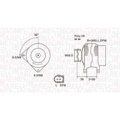 Kuva Laturi AUDI A4 B7, B7 Avant, Cabriolet OE 059903016D