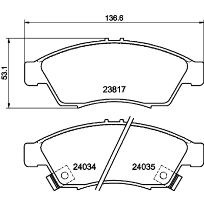 Kuva HELLA 8DB 355 011 081 Jarrupalat akustisella kulumavaroittimella SUZUKI: Liana Hatchback