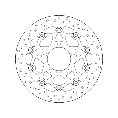 Kuva BREMBO Jarrulevy Serie Oro Edessä 320mm 5mm 6 reijitetty, kaksiosainen jarrulevy, kelluva 78B40876 Jarrulevyt