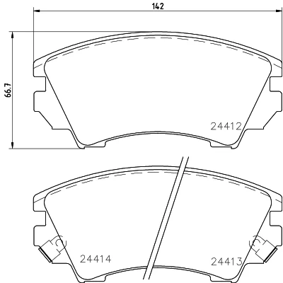Kuva HELLA 8DB 355 013 041 Jarrupalat akustisella kulumavaroittimella Tarvikkeilla OPEL: Insignia A Sports Tourer, Hatchback