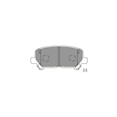Kuva Jarrupalasarja, levyjarru, Taka akseli ACURA MDX, HONDA ODYSSEY, PILOT OE 43022SZAA10, 43022SZAA11