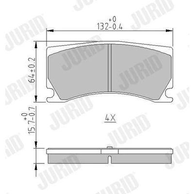 Kuva JURID 573372J Jarrupalat Ei kulumisenilmaisimelle PEUGEOT: 308 II Hatchback, RCZ Coupe, JAGUAR: XK Coupe