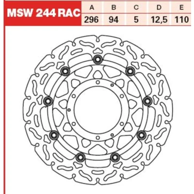 Kuva TRW MSW244RAC Jarrulevyt 296 5