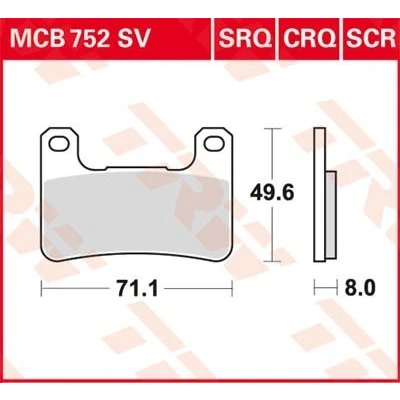 Kuva TRW Hyper Carbon Racing MCB752CRQ Jarrupalat