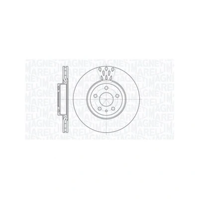 Kuva MAGNETI MARELLI Jarrulevy ALFA ROMEO: 147, GT, GTV 284mm 22mm 5 59mm tuuletettu sisältä 361302040258 0000051996236,0000052015291,0000052063171,MBD0258