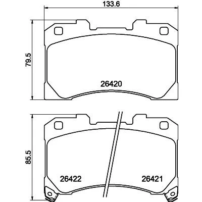 Kuva HELLA 8DB 355 041 061 Jarrupalat akustisella kulumavaroittimella TOYOTA: Yaris IV