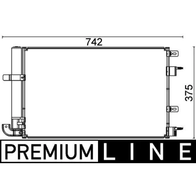 Kuva MAHLE ORIGINAL AC 703 000P Ilmastoinnin Lauhdutin Vedenerottimella 572 JAGUAR: S Type