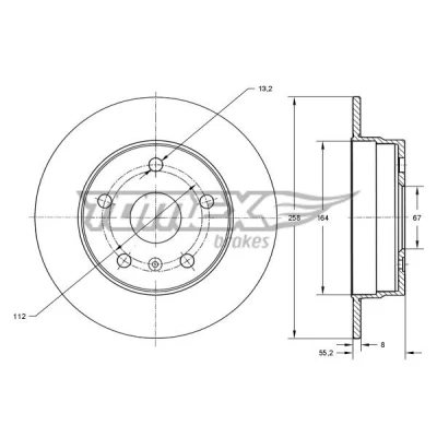 Kuva Jarrulevy TOMEX Brakes TX 72 43