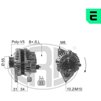 Kuva ERA 210623A Laturi 14V 85A MITSUBISHI: Pajero 2, Sport 1 SUV