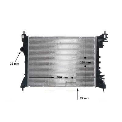 Kuva MAHLE ORIGINAL CR 2056 000S Jäähdytin 540 398 22 Jäähdytysrivat juotetut