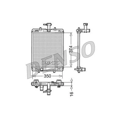 Kuva DENSO DRM21602 Jäähdytin Alumiini 350 374 16