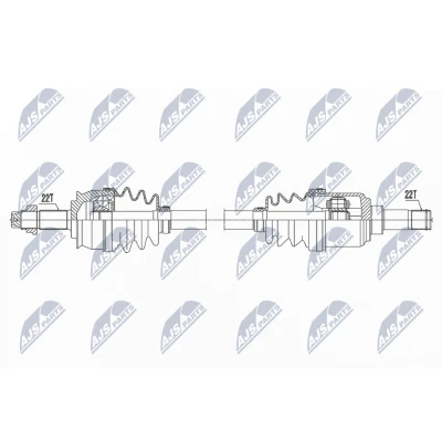 Kuva Vetoakseli, Etuakseli, vasen FIAT PANDA, PANDA VAN, LANCIA YPSILON OE 51839649, 51902278, 51929897