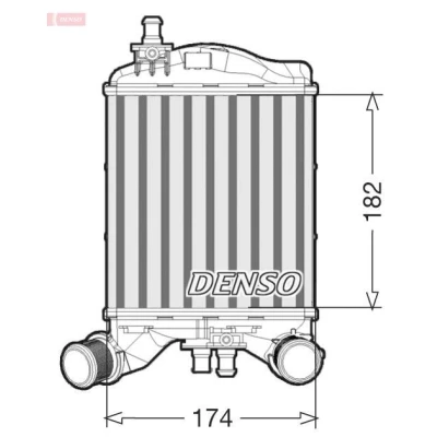 Kuva DENSO DIT09112 Välijäähdytin Alumiini 152x174x62