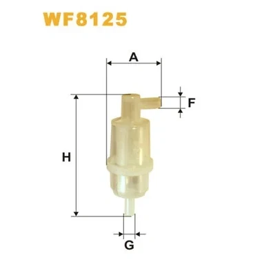 Kuva WIX FILTERS WF8125 Polttoainesuodatin Letkusuodatin 8mm MERCEDES BENZ: W124 Sedan, C sarja Farmari