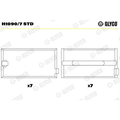 Kuva GLYCO H1090/7 STD Kampiakselin Laakeri