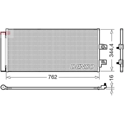Kuva DENSO DCN33016 Ilmastoinnin Lauhdutin Vedenerottimella R 134a