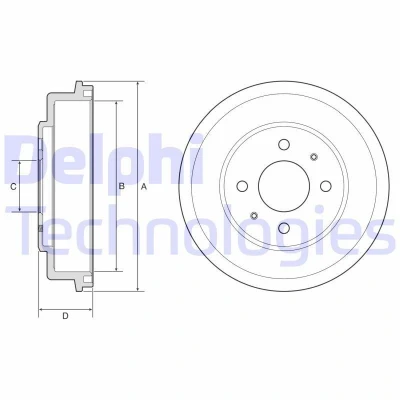 Kuva DELPHI BF582 Jarrurumpu ilman ABS sensorirengasta, pyöränlaakeria 249 HYUNDAI: ACCENT 2