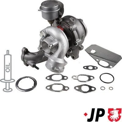 Kuva JP GROUP 1117405500 Turboahdin Pakokaasuahdin sis. tiivistesarjan VOLKSWAGEN: Touran I, AUDI: A3 Sportback