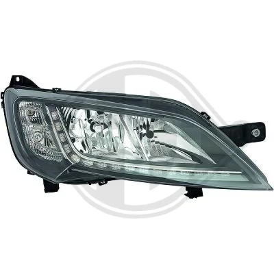 Kuva DIEDERICHS 3484984 Ajovaloumpio Oikea H7/H7 musta FIAT: Ducato III Van, Flatbed Kuorma auto / Alusta, Bussi