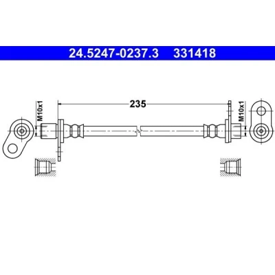 Kuva ATE 24.5247 0237.3 Jarruletku 235 MITSUBISHI: ASX SUV, Lancer 8 Limousine, Outlander 2 SUV