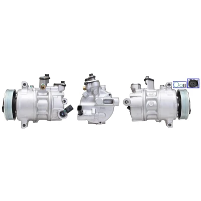 Kuva DRI 7005110000 Ilmastoinnin Kompressori PAG 46 YF R 1234yf Tiivisteillä VOLKSWAGEN: Golf 7, SKODA: Yeti, Octavia 3 Combi